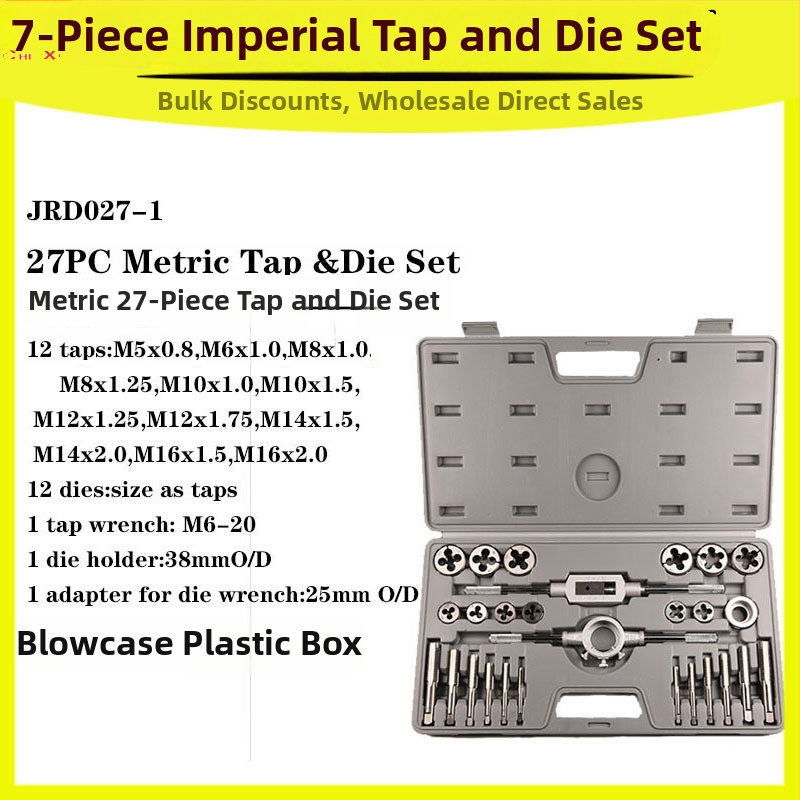 Chi Xi Μετρικό Tap and Die Set, 27 τεμάχια, Επισκευή σπειρώματος