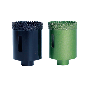 Vrtno svrdlo za kutnu brusilicu za keramicne pločice i mramor — sa zubima, suho bušenje, zavaren karbid, pogodno za keramicke ploče i kamene ploče