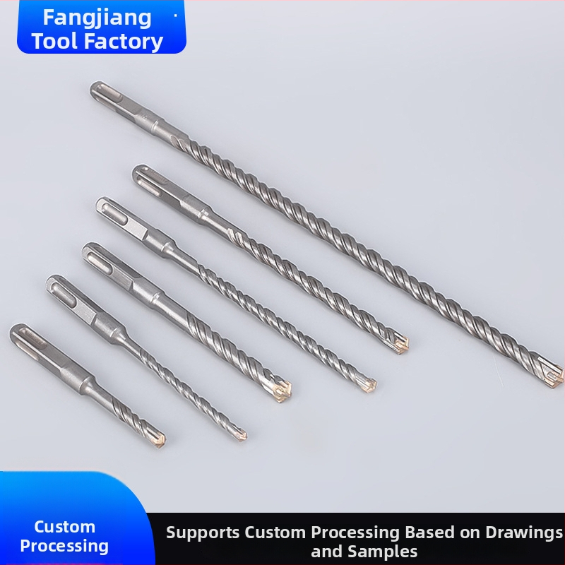 Krizové vrtáky s štvorhraným upínaním, prispôsobiteľné; vhodné pre betón a múry z cementu a tehál; materiál: 40Cr chrómová oceľ YG8 zliatina