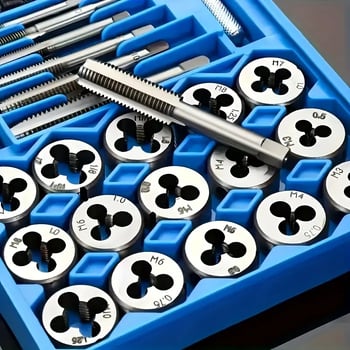 Hazat 40 τεμάχια Tap and Die σετ από carbon steel, με κρατήρα Tap Wrench