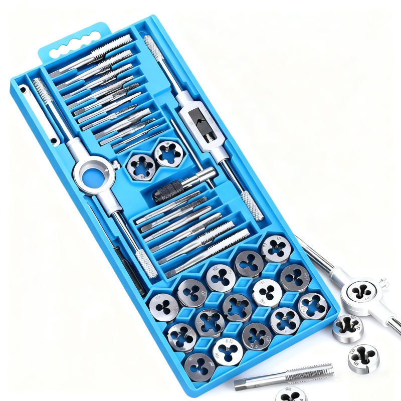 Hazat 40 τεμάχια Tap and Die σετ από carbon steel, με κρατήρα Tap Wrench