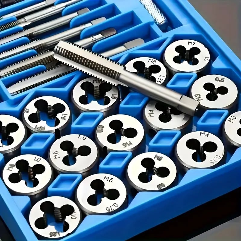 Hazat 40 τεμάχια Tap and Die σετ από carbon steel, με κρατήρα Tap Wrench
