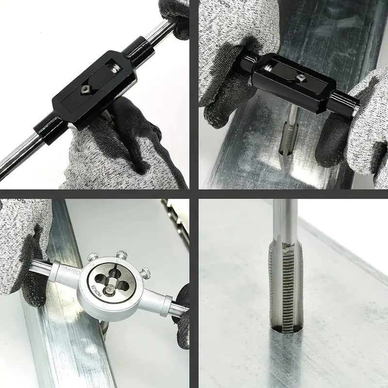 Hazat 40 τεμάχια Tap and Die σετ από carbon steel, με κρατήρα Tap Wrench