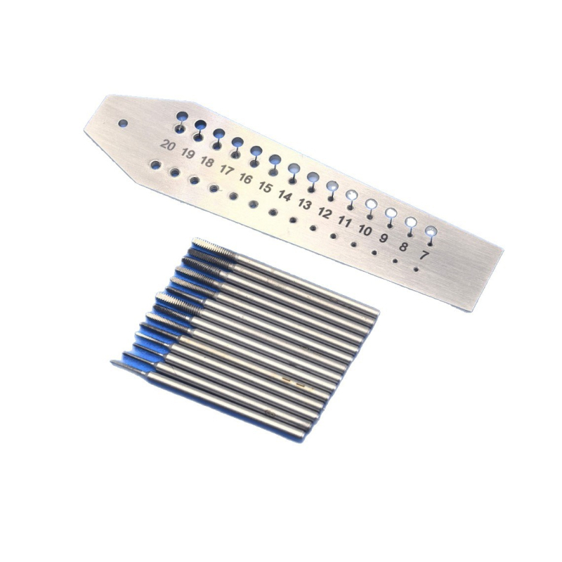 Set de instrumente pentru repararea ceasurilor: Plăci conice pentru filetare, Micro Thread Cone Plate Set, din oțel aliat, 15 piese, Standard Național