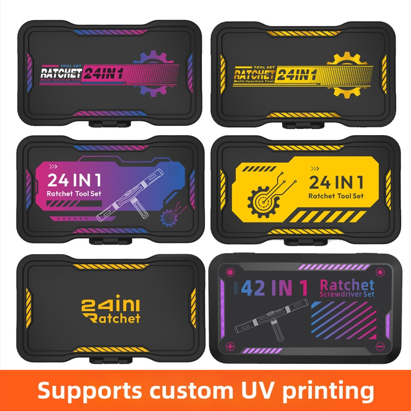 24-u-1 set odvijača s ráčnim mehanizmom, S2+CR-V, magnetski Philips bitovi, za kućnu upotrebu