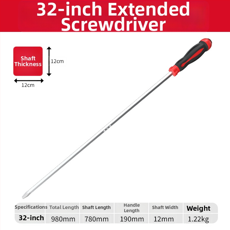 Phillips skrutkovač s plastovým telom a rukoväťou z chróm-vanádovej ocele, krížová hlava