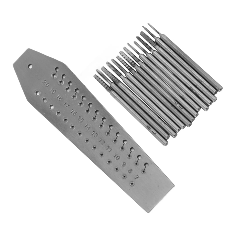 Unelte pentru reparat ceasuri – Mercury Wire Board, Tapping Board, Tap și Die, Miniature Tap Board Set (1 set; întreținere telecomunicații)
