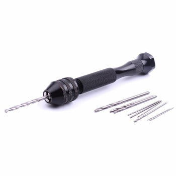 Ръчно въртящо се сверло с набор от 20 свредла и тризъбен патронник