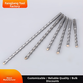 Betonhoz készült ütvefúró bit, négyszögletes és kör alakú nyéllel, modell F, középszéntartalmú acélból