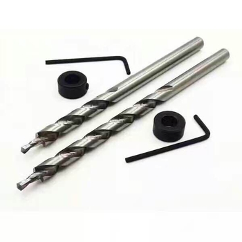 Faipari fúrókészlet ferde furatokhoz, csúszóajtókhoz — egyenes tengelyű, spirál- és lépcsőfúrók, HSS.