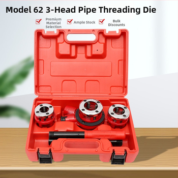 Sada pántových dosiek na rúry Type 62, 3-hlavová doska pántov na rúry, kompatibilná s oceľovými, pozinkovanými a plastovými rúrami