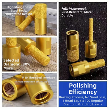 Dr. Jian brazed hlavica na brúsenie dlaždíc pre uhlovú brúsku - nástroj na rezanie, frézovanie a drážkovanie pre keramické a kvarcové kamene