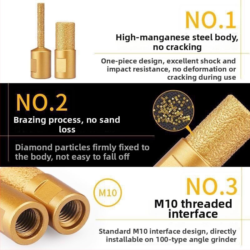 Master ding Diamantová brúsna hlava pre nástroj na drážky – prispôsobiteľná