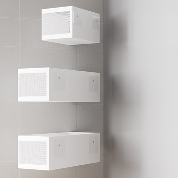 Raft de bucătărie montat pe perete pentru ceapă, ghimbir și usturoi — multifuncțional, din oțel cu conținut de carbon, stil modern minimalist