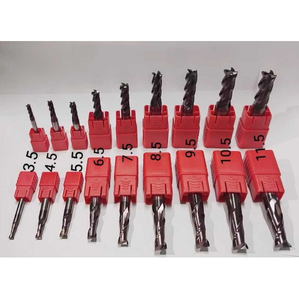 Mingguan CNC maró acélhoz, négyélű karbid maró, sík aljzatú, hosszított kivitel