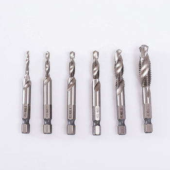 Chensheng drill and tap σετ με hex shank, HSS, imperial thread, 6 τεμάχια