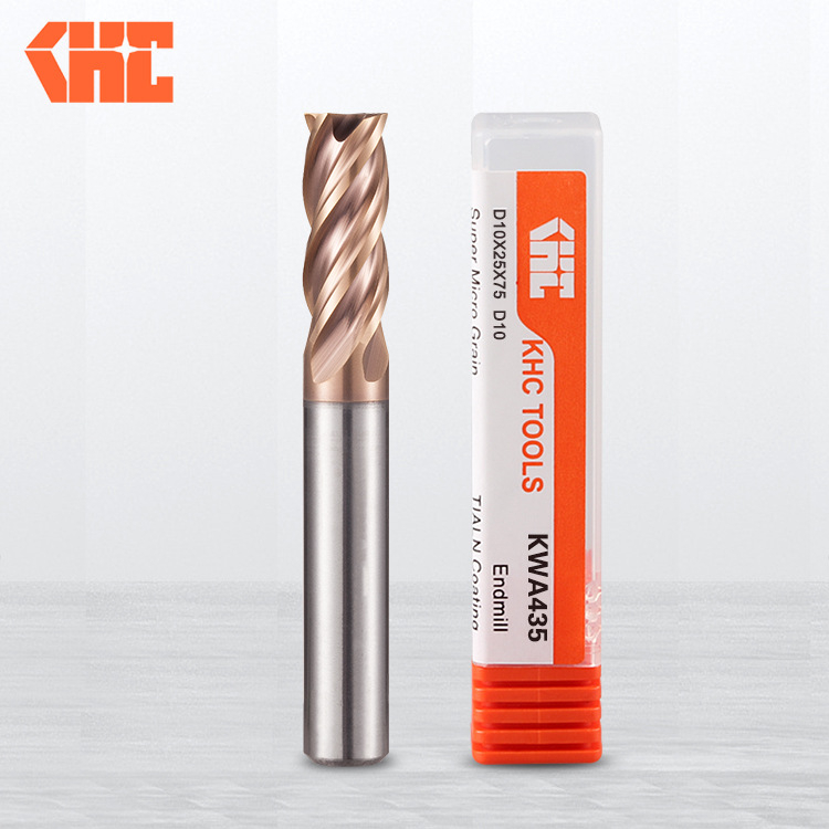 Freză plată din carburi, cu 4 dinți, cu strat, pentru aliaje pe bază de Ni la temperaturi înalte.