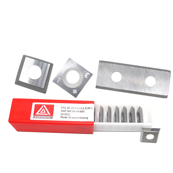 Luxembourg karbid pengék – spirálvágófej végmaróhoz, négyszögletes planoló eszköz