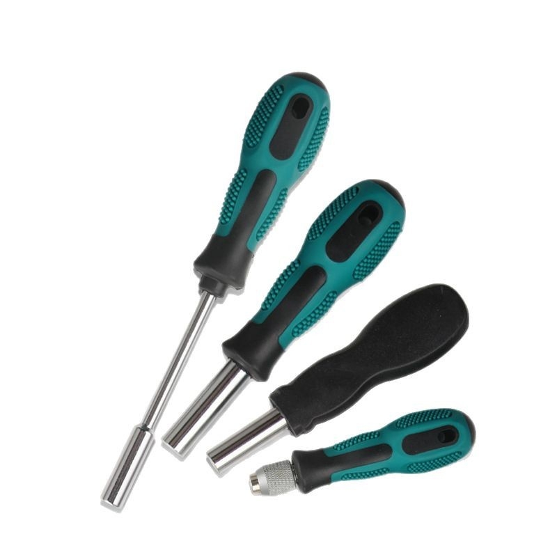 Set de șurubelnițe cu mâner clichet, multifuncțional, din oțel cu carbon, magnetic