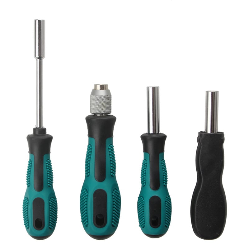 Set de șurubelnițe cu mâner clichet, multifuncțional, din oțel cu carbon, magnetic