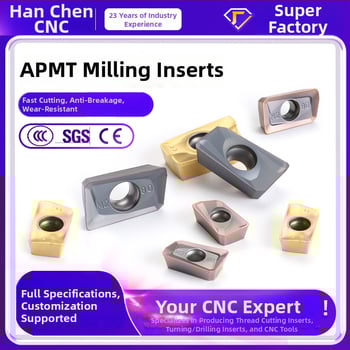 CNC фрезова вложка APMT1135/1604, карбид, носов радиус 0.8 мм
