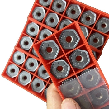 Lama de frezat CNC, unghi de 45°, model HNGX0906ANSN-R, pentru prelucrarea oțelului, oțelului inoxidabil și fontă.