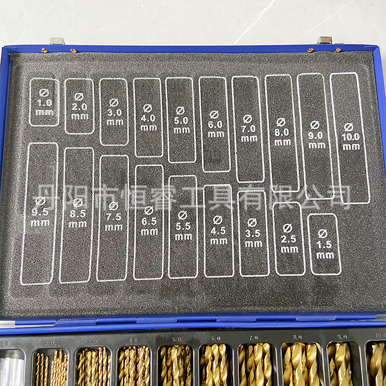 Σετ 170 τεμαχίων τρυπανιών από κράμα υψηλής ταχύτητας με επικάλυψη τιτανίου, για διάτρηση οπών