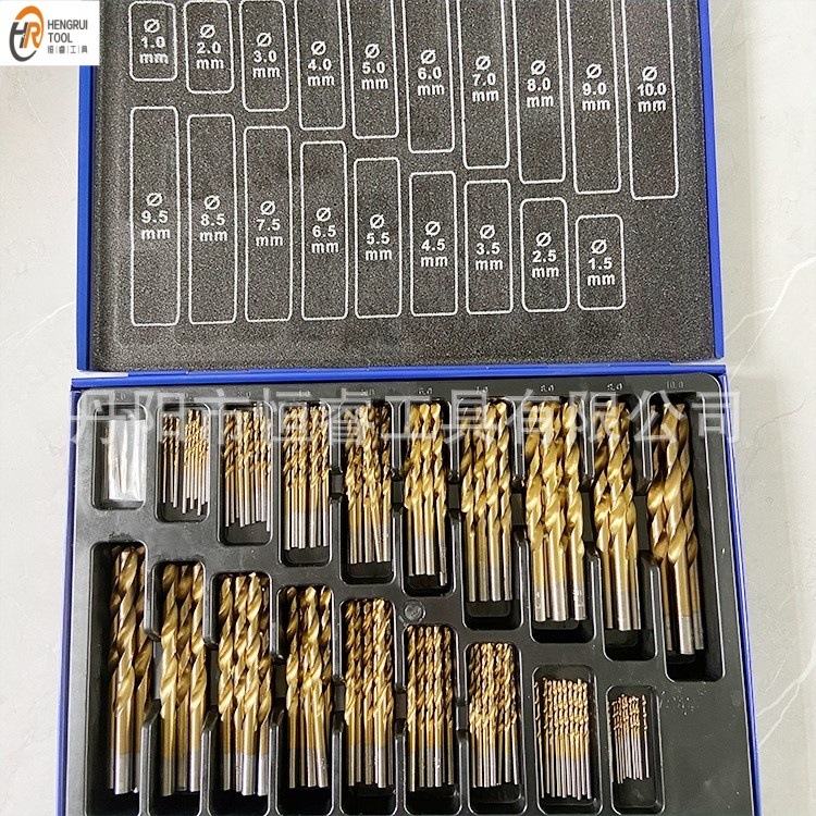 Σετ 170 τεμαχίων τρυπανιών από κράμα υψηλής ταχύτητας με επικάλυψη τιτανίου, για διάτρηση οπών