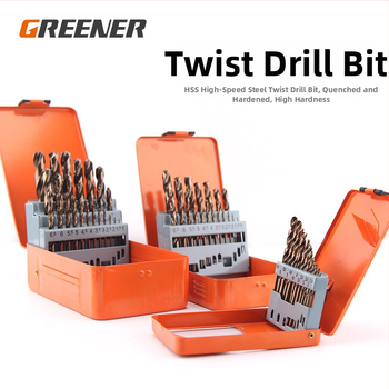 Σετ Twist τρυπανιών από κράμα ανοξείδωτου χάλυβα, κοβαλτο-βόλφραμ σκληρότητα, για χειροκίνητο ηλεκτρικό τρυπάνι