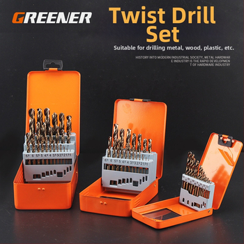 Σετ Twist τρυπανιών από κράμα ανοξείδωτου χάλυβα, κοβαλτο-βόλφραμ σκληρότητα, για χειροκίνητο ηλεκτρικό τρυπάνι