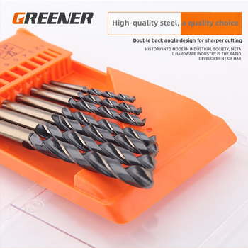 Σετ Twist τρυπανιών από κράμα ανοξείδωτου χάλυβα, κοβαλτο-βόλφραμ σκληρότητα, για χειροκίνητο ηλεκτρικό τρυπάνι