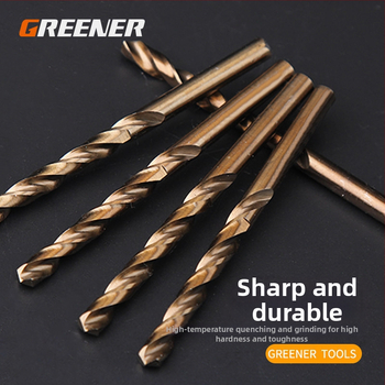 Σετ Twist τρυπανιών από κράμα ανοξείδωτου χάλυβα, κοβαλτο-βόλφραμ σκληρότητα, για χειροκίνητο ηλεκτρικό τρυπάνι