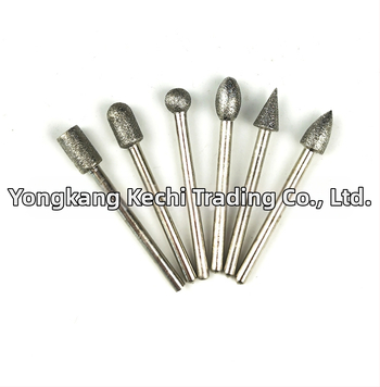 20 ks diamantových brúsnych hlavíc, emery abrazív, zrnitost 120, na rezbárstvo a leštenie nefritu, skla a keramiky