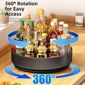 Otočný stojan na korenie z nerezovej ocele na kuchynský pult