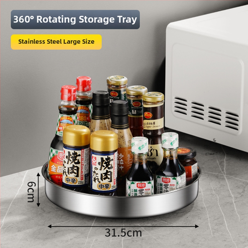 Otočný stojan na korenie z nerezovej ocele na kuchynský pult