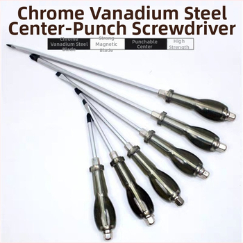 Pracovná magnetická skrutkovačka s krížovou hlavou, Walden, chróm-vanadiová oceľ Cr_V, plastová rukoväť, bez izolácie