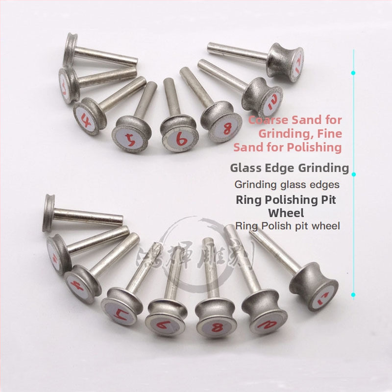 Hlavica brúsenia hrán – Carver, Kruhové koliesko s prstenom, Konkávny dizajn, Elektroplatinovaný karborund