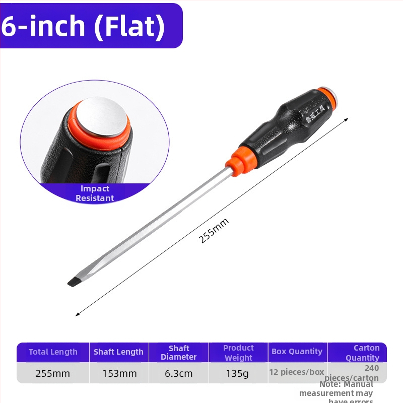 Luwei magnetický skrutkovač s krížovým a plochým nástavcom, Cr-Mo oceľ, TPR rukoväť