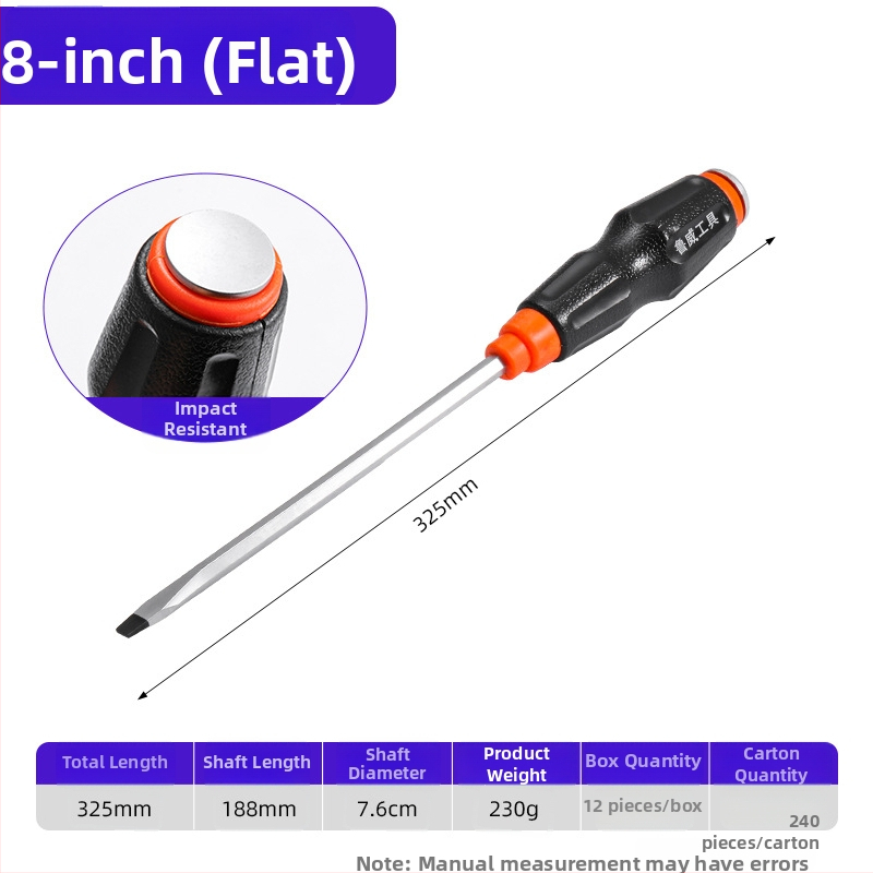 Luwei magnetický skrutkovač s krížovým a plochým nástavcom, Cr-Mo oceľ, TPR rukoväť