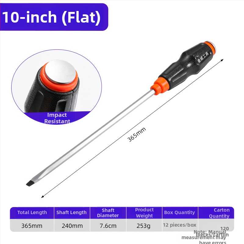 Luwei magnetický skrutkovač s krížovým a plochým nástavcom, Cr-Mo oceľ, TPR rukoväť