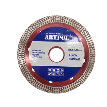 Диамантен диск за сухо рязане на плочки, за керамични и витрифицирани плочки, съвместим с ъглошлайф