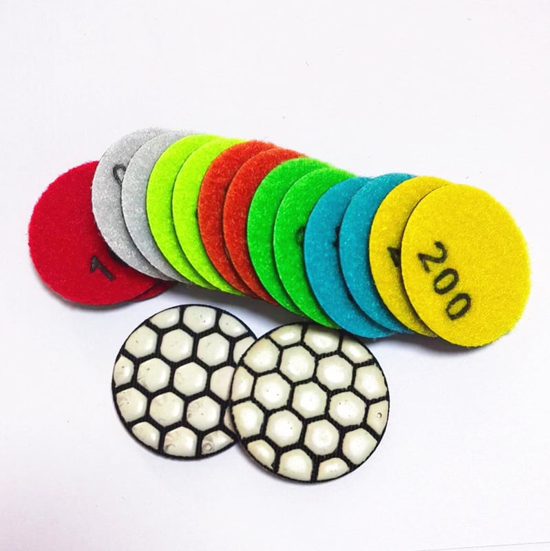 Диамантен диск за сухо шлайфане и полиране за ъглошлайф - за мрамор, кварцов камък и керамични плочки