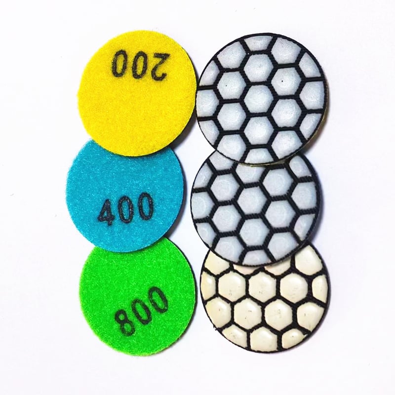 Диамантен диск за сухо шлайфане и полиране за ъглошлайф - за мрамор, кварцов камък и керамични плочки