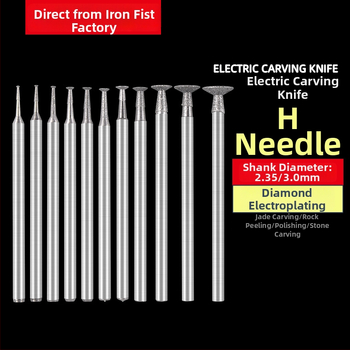 H Needle Emery Jade brúsna hlava, Model H Needle, Iron Fist