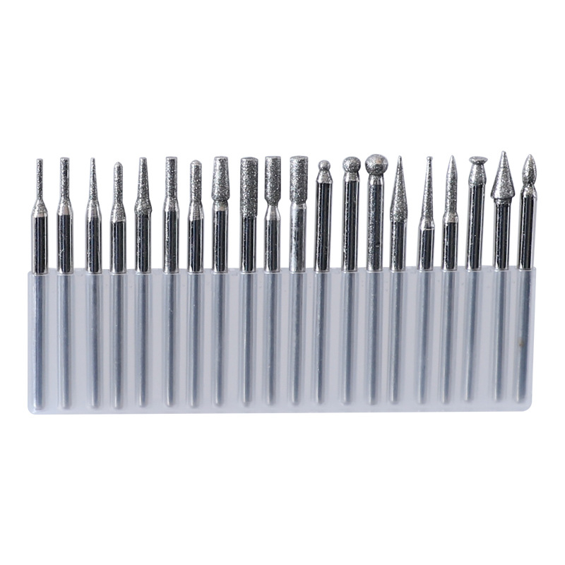 RUITOOL Set 20PC MZ Capete de Șlefuit Diamantate pentru Piatră, Ceramică, Lemn și Metal, cu Prelucrare Personalizată