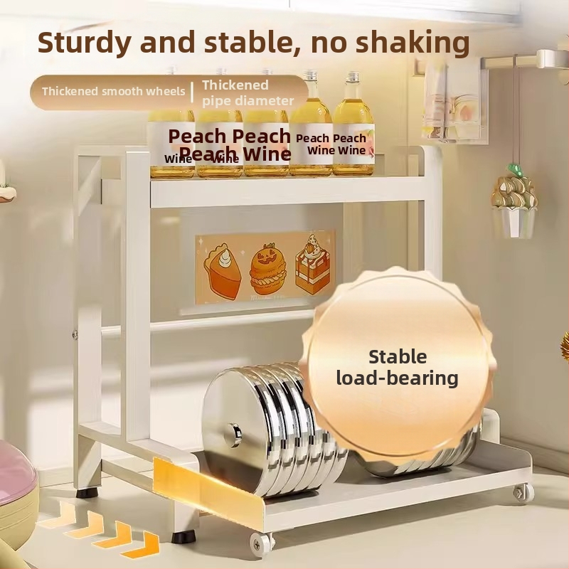 Vytiahniteľný dvojposchodový kuchynský stojan na koreniny, z uhlíkovej ocele, montáž bez vŕtania