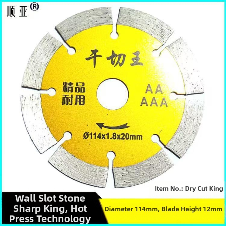 Gyémánt vágó korong száraz vágáshoz, hornyolt kialakítással, márványhoz, kőhöz és csempéhez, Dry Cut King modell