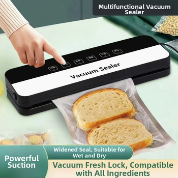 Automatický domáci vákuovací stroj – ABS konštrukcia, 120W, 110-220V, objem 500–1000 ml, dotykové ovládanie