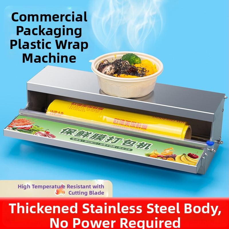 Komerčný baliaci stroj na fóliu, ručné ovládanie, vhodný pre plastovú fóliu, funkcia tesnenia