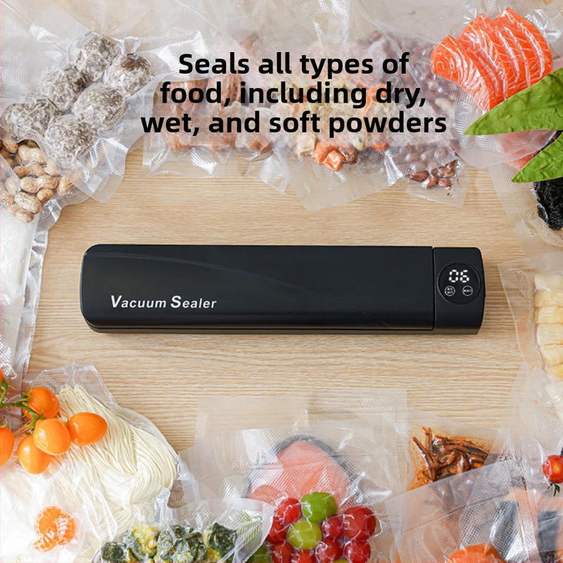 Potravinová vákuová balička, model fkj123, tesnenie